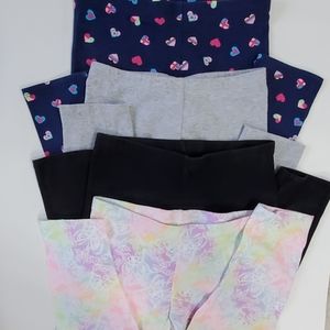 4 pair girl's faded glory medium 7/8 capri pants